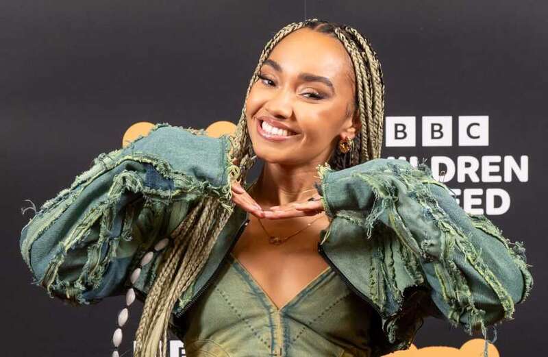 Leigh-Anne Pinnock looks amazing in plunging denim top and mini skirt