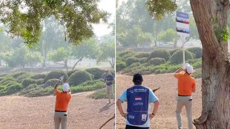 Joost Luiten threw three clubs up a tree