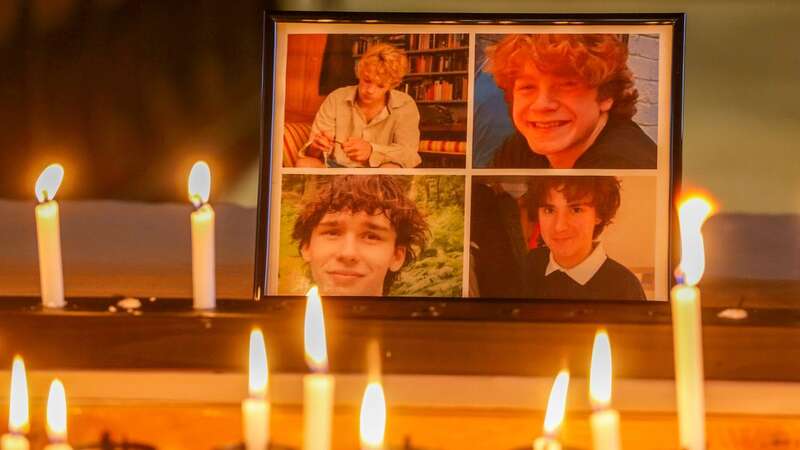 Shrewsbury Abbey where members of the public paid tribute to four teenagers who died on a camping trip (Image: Joseph Walshe / SWNS)