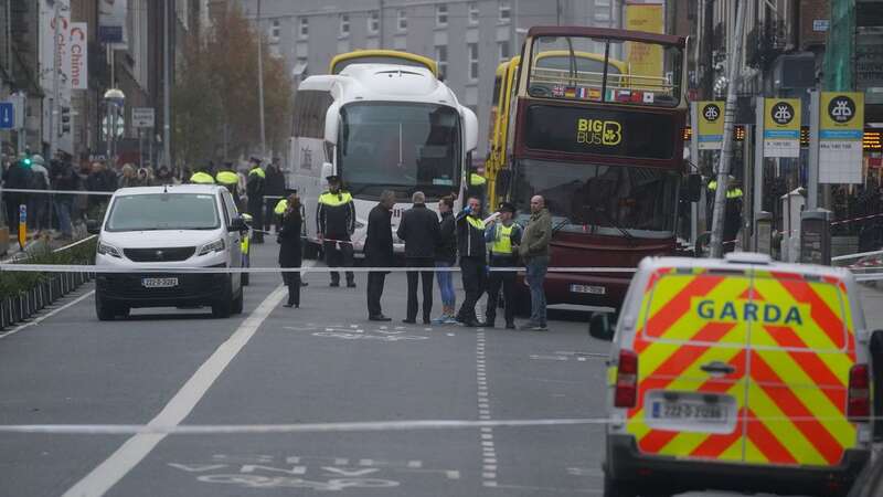 The scene in Dublin city centre after five people were injured (Image: PA)