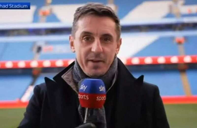 Gary Neville told the cameraman to swivel around to catch Jamie Carragher laughing at the side of the pitch