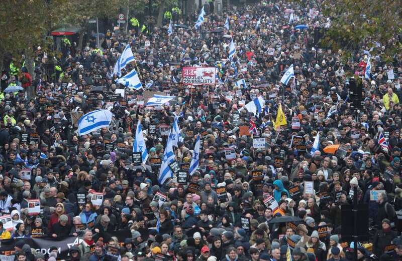 Tens of thousands of non-Jews stood with their embattled Jewish friends in a show of support