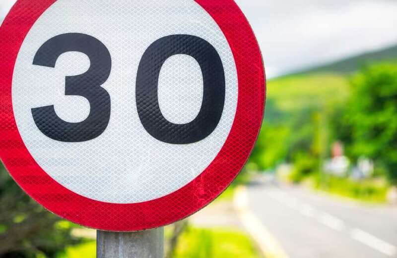 The 1800m stretch is made up of 30mph, 40mph and 60mph zones.