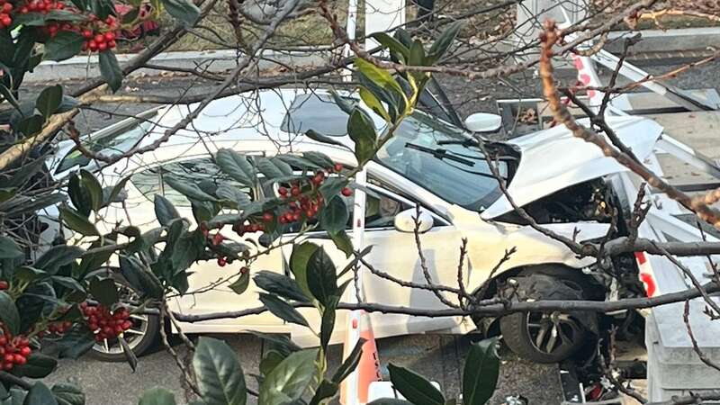 A car smashed into a security barrier in Washington DC