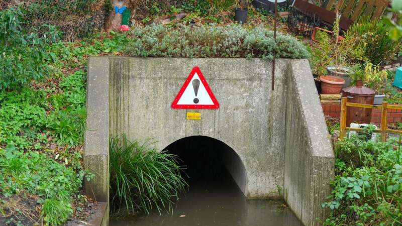 Human sewage has flooded the village following bad weather (Image: Eddie Mitchell)