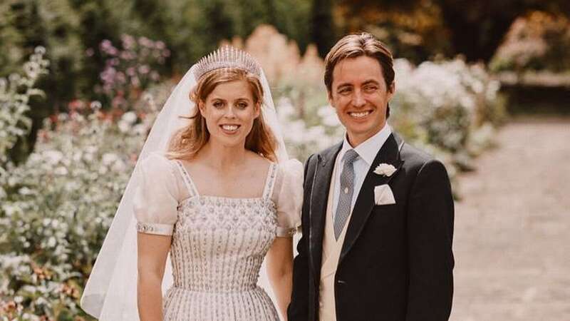 Princess Beatrice and Edoardo Mapelli Mozzi on their wedding day on July 20, 2020 (Image: princesseugenie/Instagram)