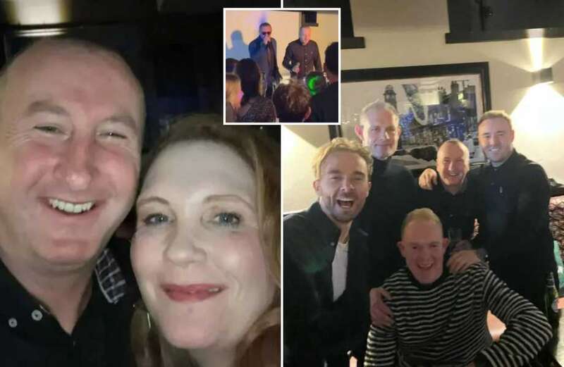 Star Andy Whyment took loads of selfies with her famous co-stars as they partied until the early hours