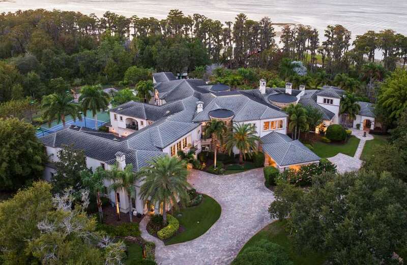 Two bedrooms, two bathrooms, and a two-story closet highlight this massive Florida mansion