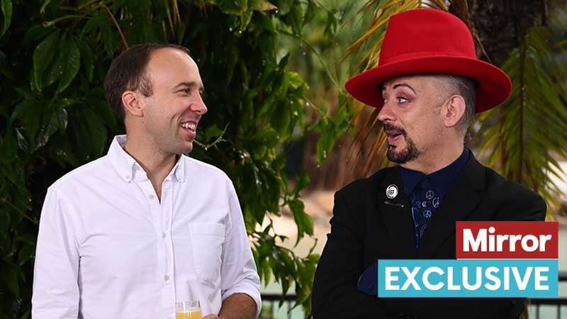 Boy George and Matt Hancock (Image: James Gourley/ITV/REX/Shutterstock)