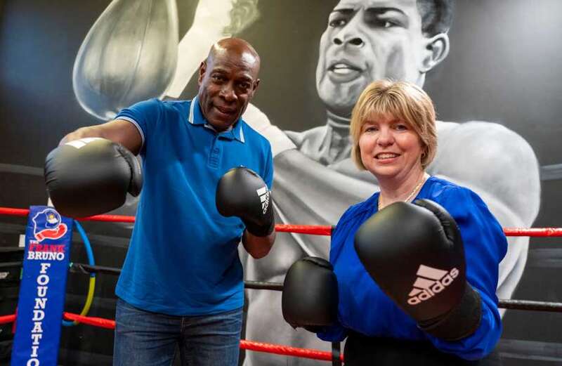 Frank Bruno trades blows with mental health minister at charity foundation