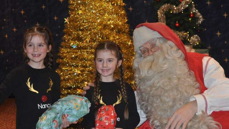 Nancy and Florence Limb having fun in Lapland (Image: DAILY MIRROR)