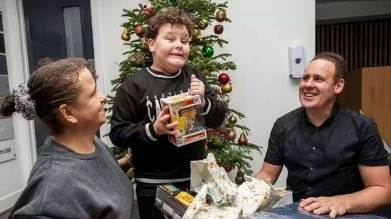 Sarah Struk with her son Marcel and fundraiser Shane Yerrell (Image: Wales Online/Mark Lewis)