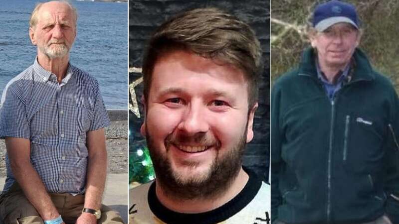 Leslie Forbes, 70, (left) Scott Daddy, 28, (centre) and Patrick Hibbins, 59 (right)