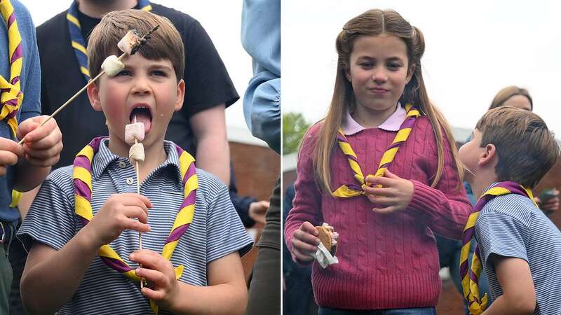 Louis took a deserved break from working hard at the Scouts Hut in Slough with his family (Image: Getty Images)