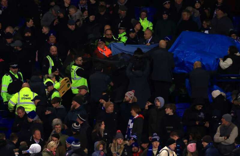 Incident occurred in Sir Alf Ramsey stand before start of second half