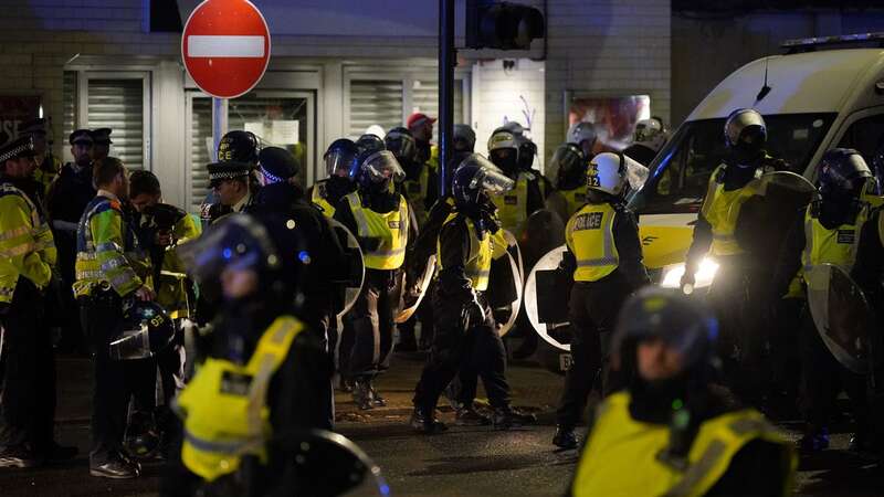 Police following a disturbance in Camberwell Road, south east London (Image: PA)