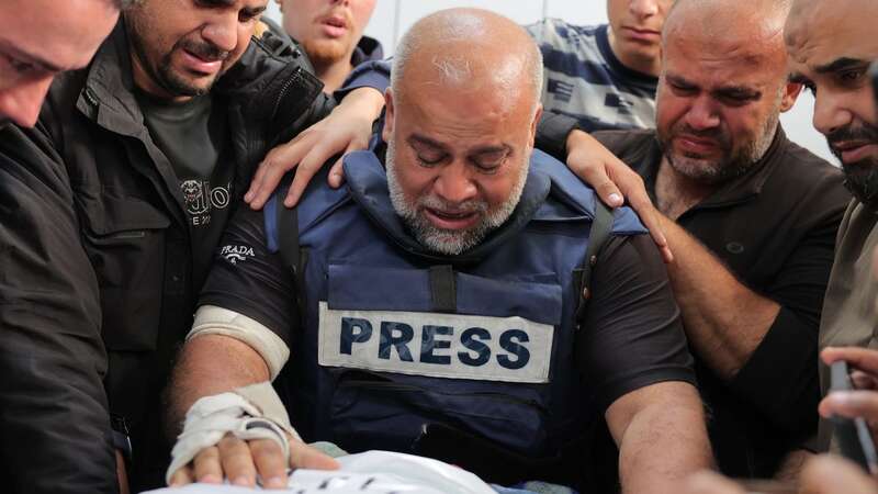 Heartbreaking moment Gaza journalist mourns son after losing wife and two kids