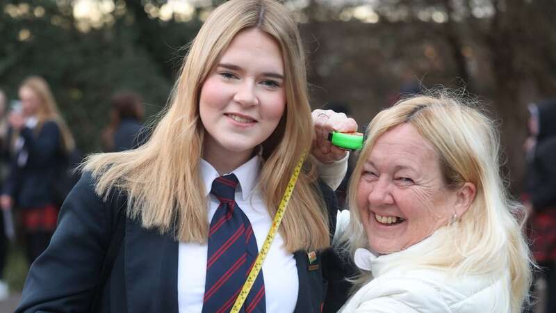 Debbie Williams with her daughter Ruby Miles at the protest outside Yate Academy (Image: Bristol Live/BPM MEDIA)