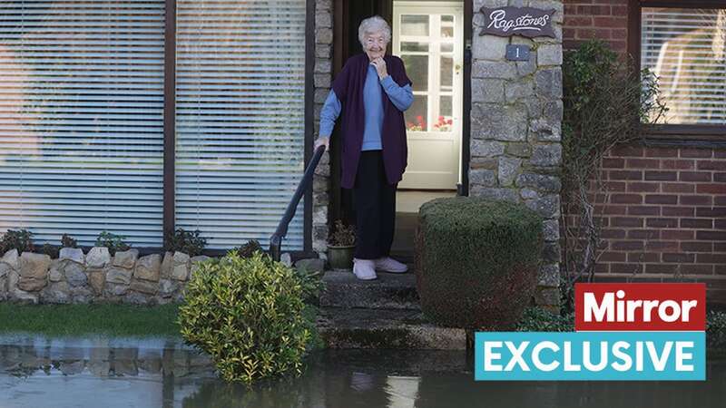 Pensioner stranded on her 94th birthday as flood completely surrounds bungalow