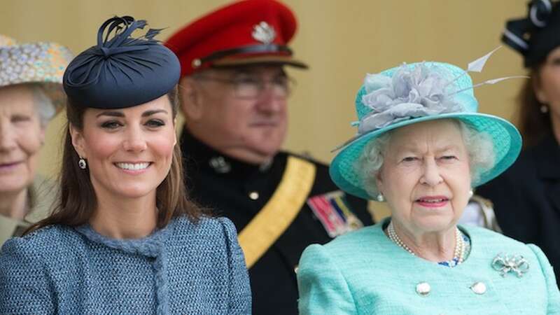 Kate and the Queen in Leicester in 2012 (Image: Getty Images)