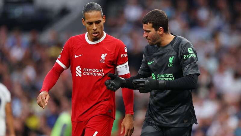 Liverpool stars Virgil van Dijk and Alisson (Image: Shaun Brooks/Action Plus/REX/Shutterstock)