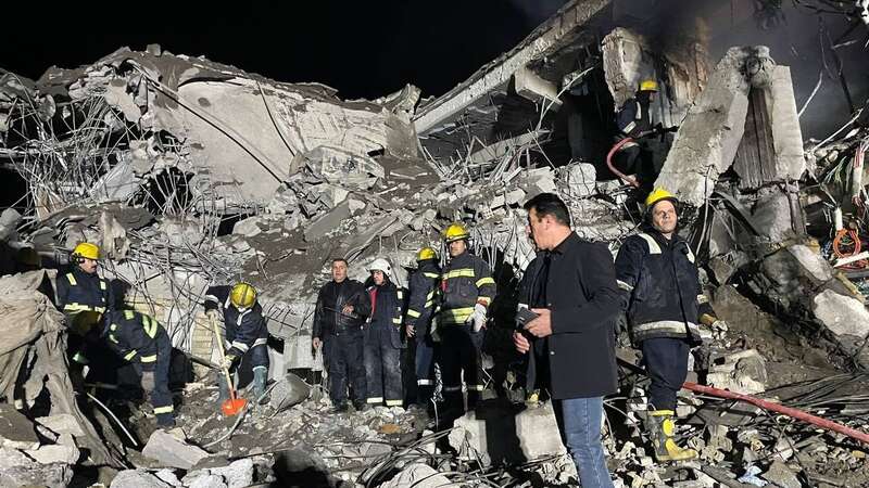 Building destroyed by Iranian missiles near the US consulate in Erbil (Image: Anadolu via Getty Images)