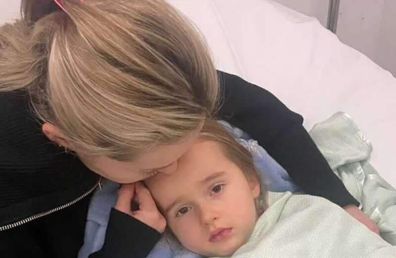 It came after medics suspected the tot has a hole in her heart