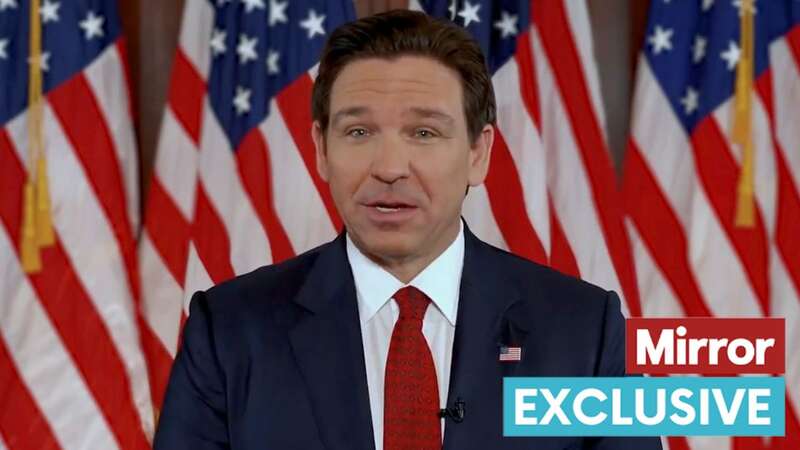 DeSantis smiles robotically 