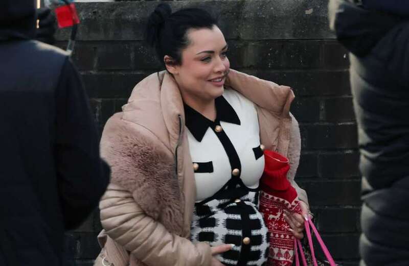 EastEnders' Whitney Dean shows off huge baby bump as Shona films final scenes