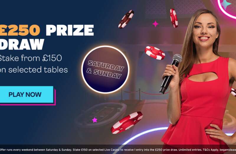 Fabulous Vegas have a £250 cash prize draw every weekend