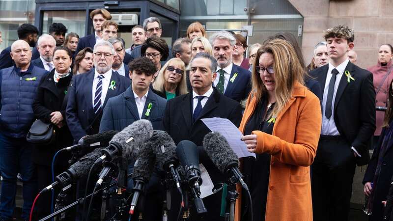 The families of the victims outside Nottingham Crown Court on Thursday (Image: Ian Vogler / Daily Mirror)