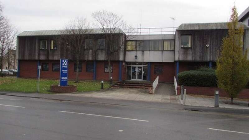 The man was found dead by Ombersley Street East Police Station in Droitwich, Worcestershire