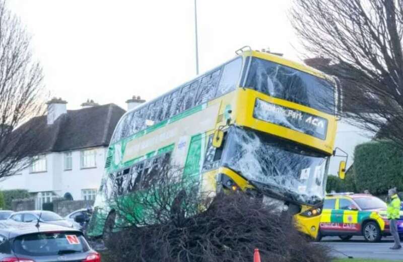 Gardai have closed off a section of a busy road after the horror smash