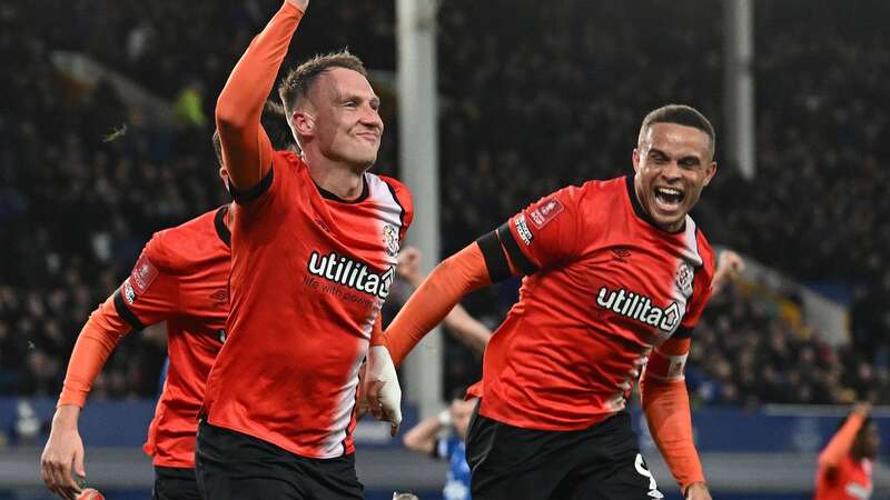 Cauley Woodrow scrambled a 96th minute winner for Luton vs Everton (Image: Getty Images)