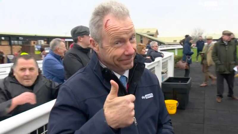 Mick Fitzgerald: suffered a cut head at Hereford