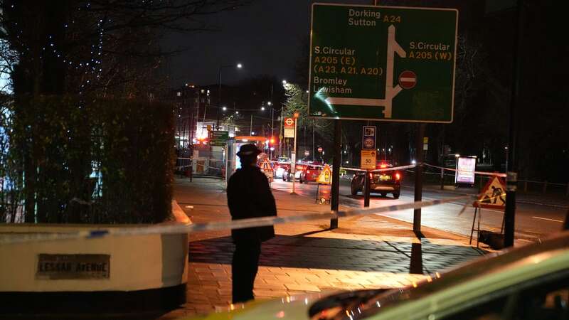 Police at the scene (Image: PA)