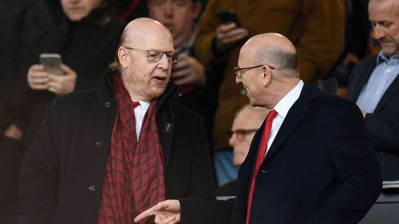 Avram and Joel Glazer at Old Trafford (Image: AFP via Getty Images)