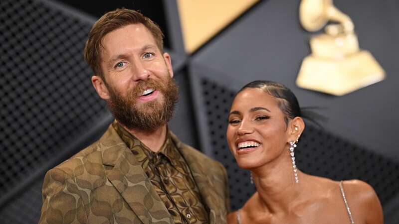 Grammys 2024: Vick Hope and Calvin Harris make first red carpet appearance together in matching outfits