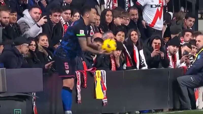 A fan appeared to poke Lucas Ocampos