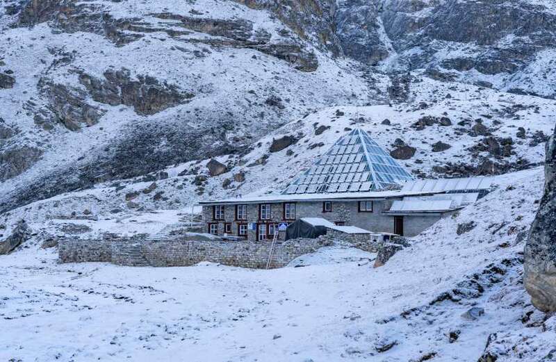 Eerie images below show the once bustling outpost, now manned by a single man alone in the frozen wilderness