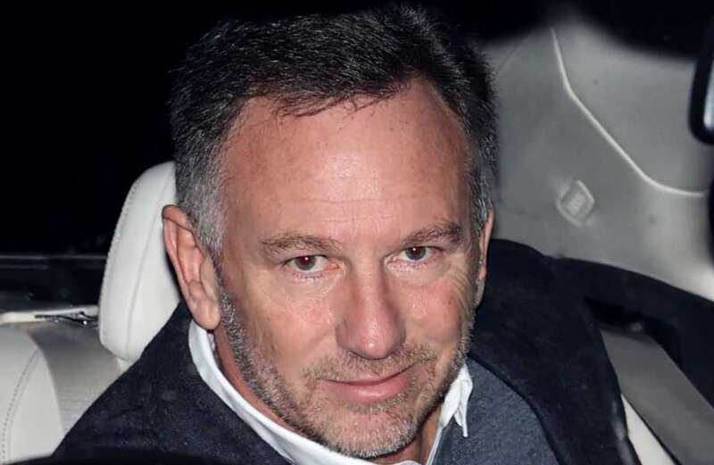 Unshaven Horner was seen as a chauffeur-driven car picked him up from his North London home at 7.15am today