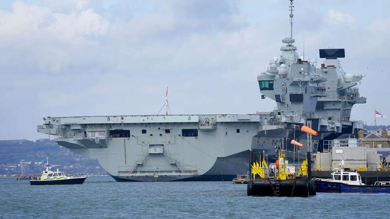 HMS Prince of Wales was due to set sail on Sunday (Image: PA)