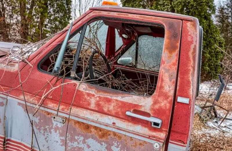 There are sticks and twigs underneath the automobile in the optical illusion and this may throw you off