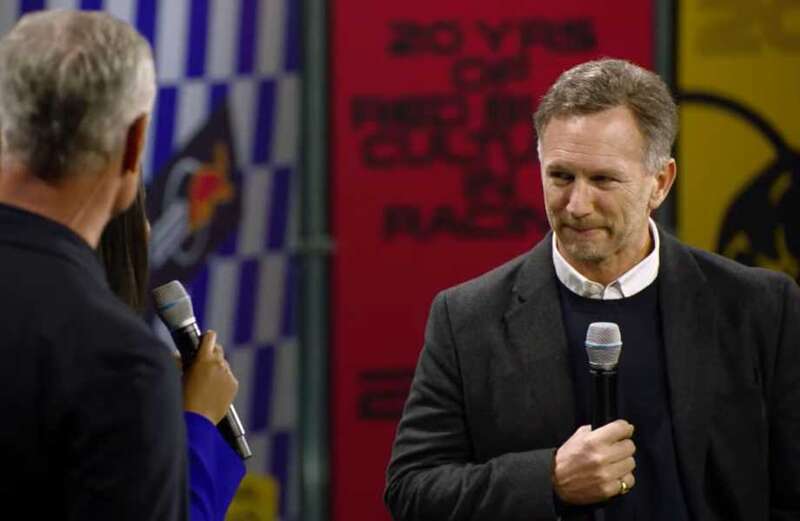 Watch footage of Horner at the Red Bull Racing launch today