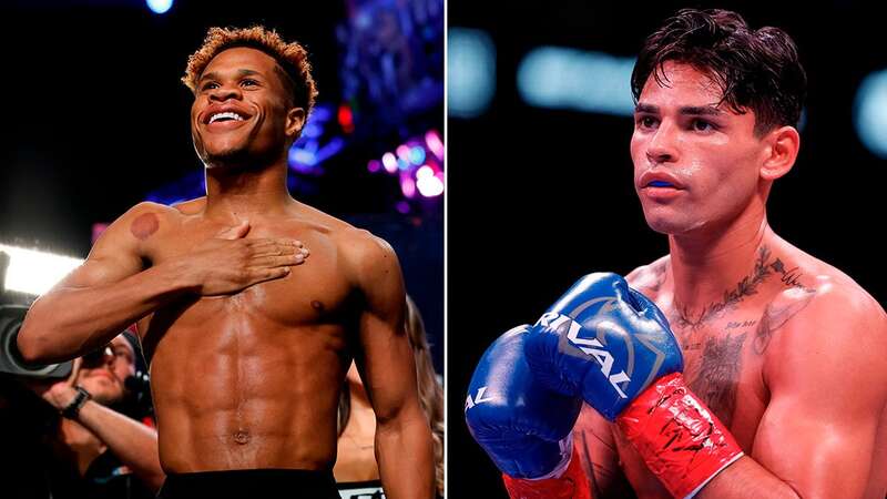 Devin Haney poses for a photo alongside Eddie Hearn (Image: Getty Images)