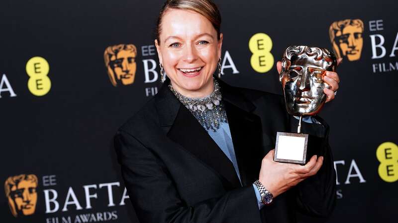 Samantha Morton with her Bafta award on Sunday night (Image: PA Wire/PA Images)