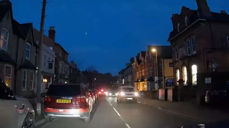 An image of the "huge meteor" after it was snapped over the skies of Yorkshire (Image: x/CattNCaboodle)