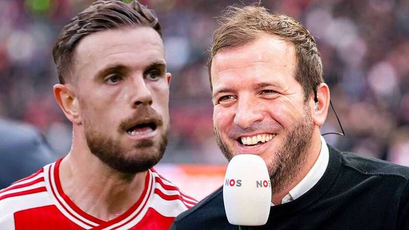 AMSTERDAM, NETHERLANDS - FEBRUARY 18: Jordan Henderson of AFC Ajax thanks the fans during the Dutch Eredivisie match between AFC Ajax and NEC at Johan Cruijff ArenA on February 18, 2024 in Amsterdam, Netherlands. (Photo by Pieter van der Woude/BSR Agency/Getty Images)