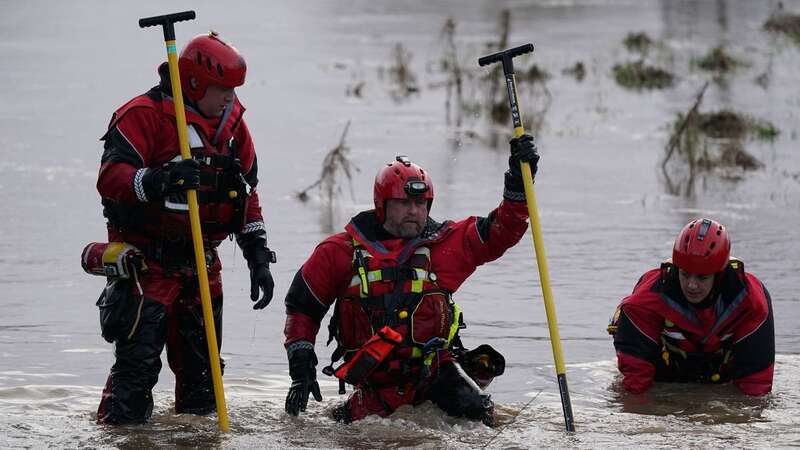 A search operation underway on the River Soar in Leicester following reports that a two-year-old boy fell into the water (Image: PA)