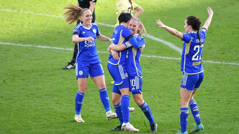 January signing Saori Takarada celebrates scoring in the 5-2 victory over Bristol City (Image: Photo by Plumb Images/Leicester City FC via Getty Images)